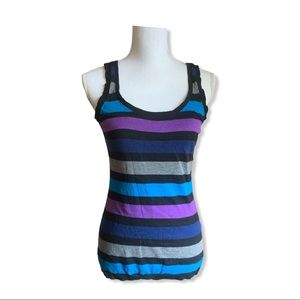 Express Women’s Striped Sweater Tank Top M blk
